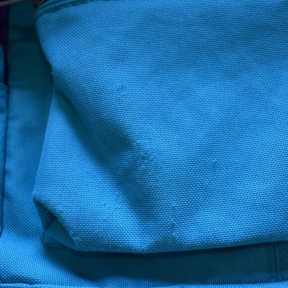 90's Vibe Nike Kids Backpack Purple Turquoise and Neon Orange/Pink Colorblock - Picture 6 of 6